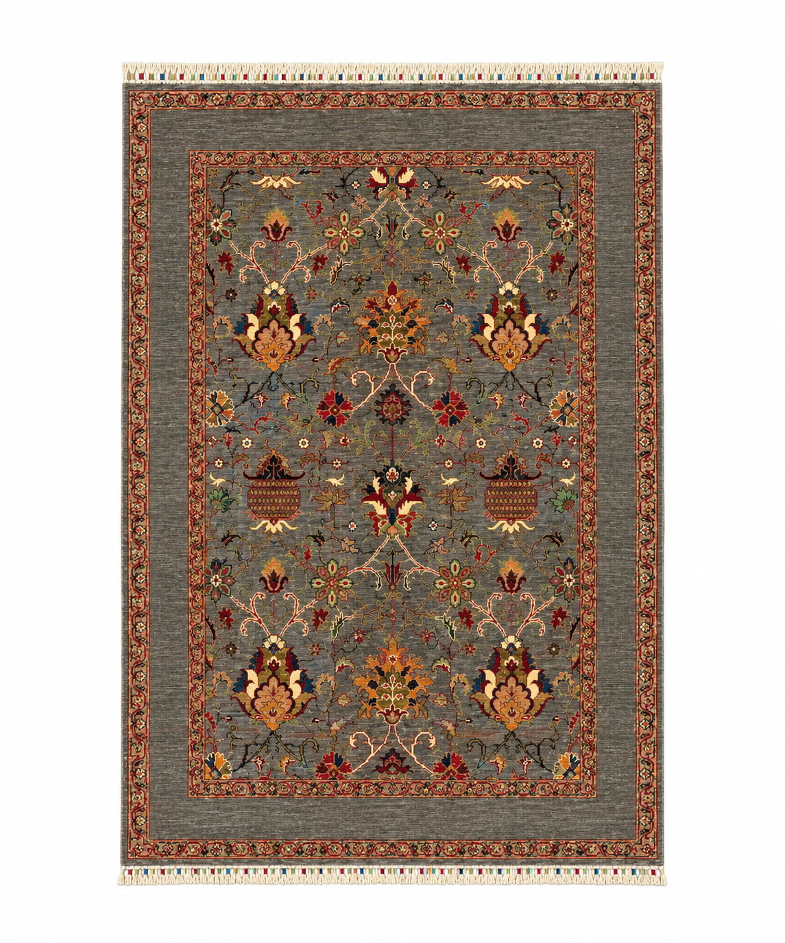 Afghani Mamluk Crested Shah Abbasi Area Rug