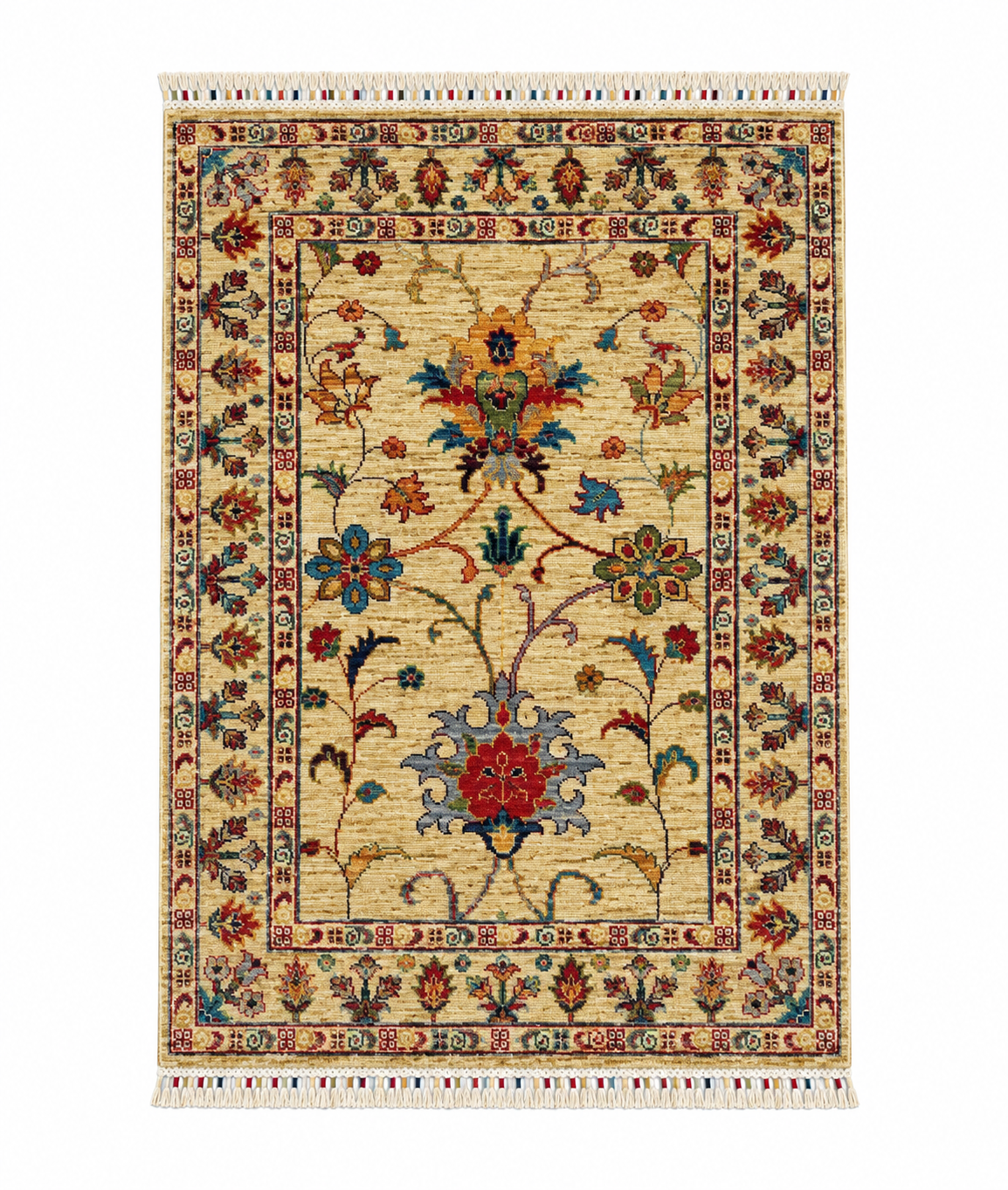 Persian Kazak Floral Arbor Area Rug