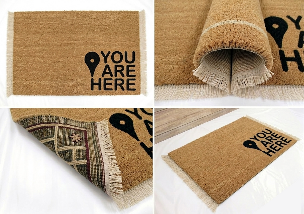 "You Are Here" Novelty Doormat