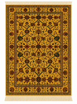 Golden Honey Geometric Persian-Style Rug