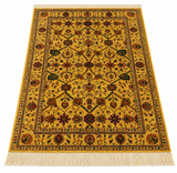 Golden Honey Geometric Persian-Style Rug