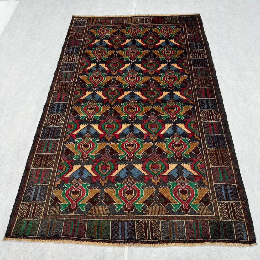 Caucasian Kazak Geometric Area Rug