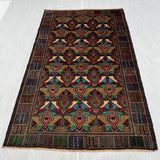 Caucasian Kazak Geometric Area Rug