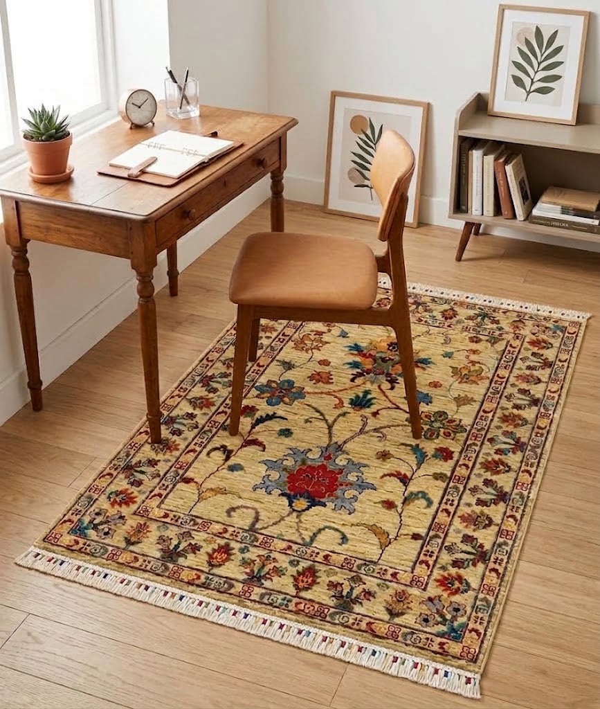 Persian Kazak Floral Arbor Area Rug