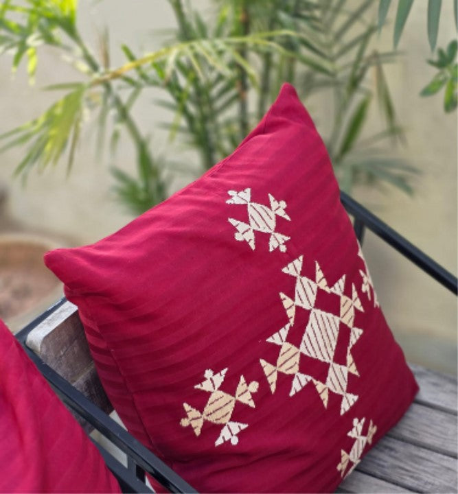 Medallion Crimson Cushion