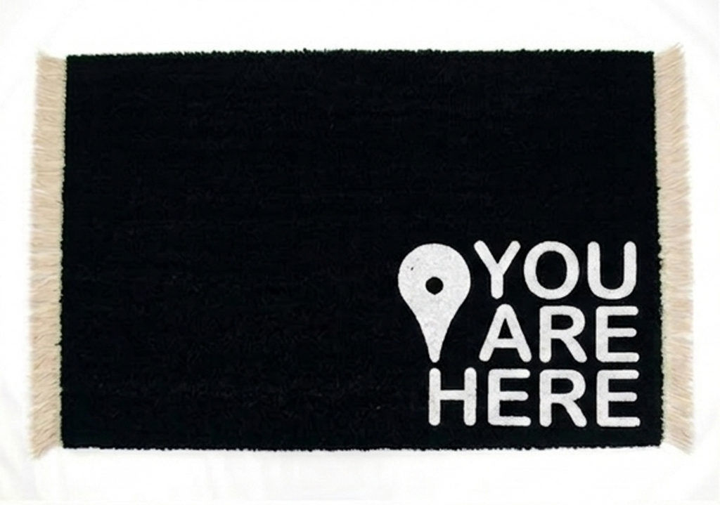 "You Are Here" Novelty Doormat