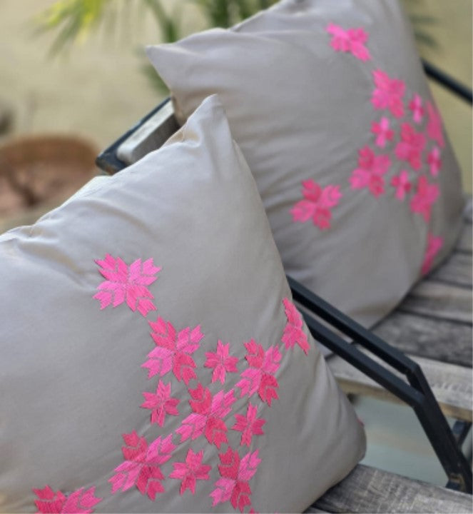 Floral Greige Cushion