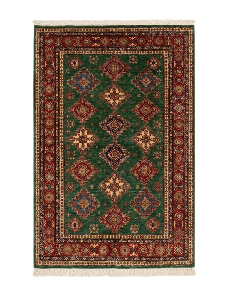Caucasian Shirvan Lattice & Star Gul Wool Rug