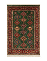 Caucasian Shirvan Lattice & Star Gul Wool Rug