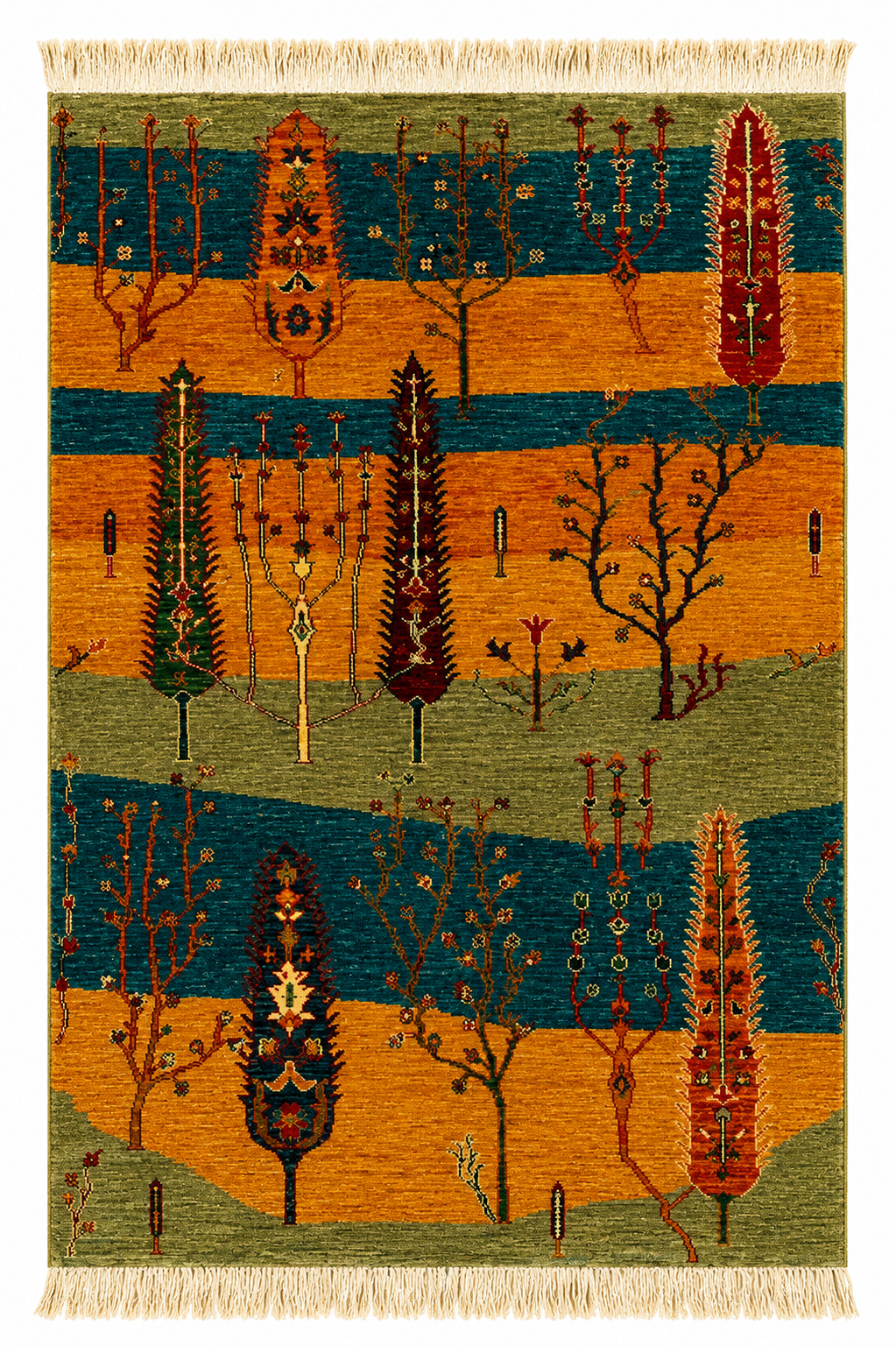 Sunset Cypress Hand-Knotted Gabbeh Rug