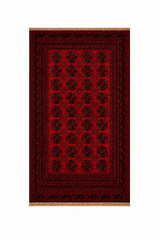 Turkmen Elephant Foot Gul Wool Rug