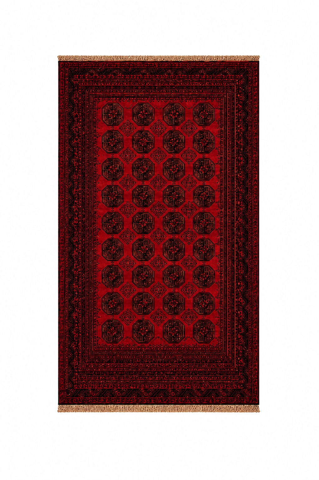Turkmen Elephant Foot Gul Wool Rug