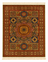 Royal Saffron & Indigo Medallion Area Rug