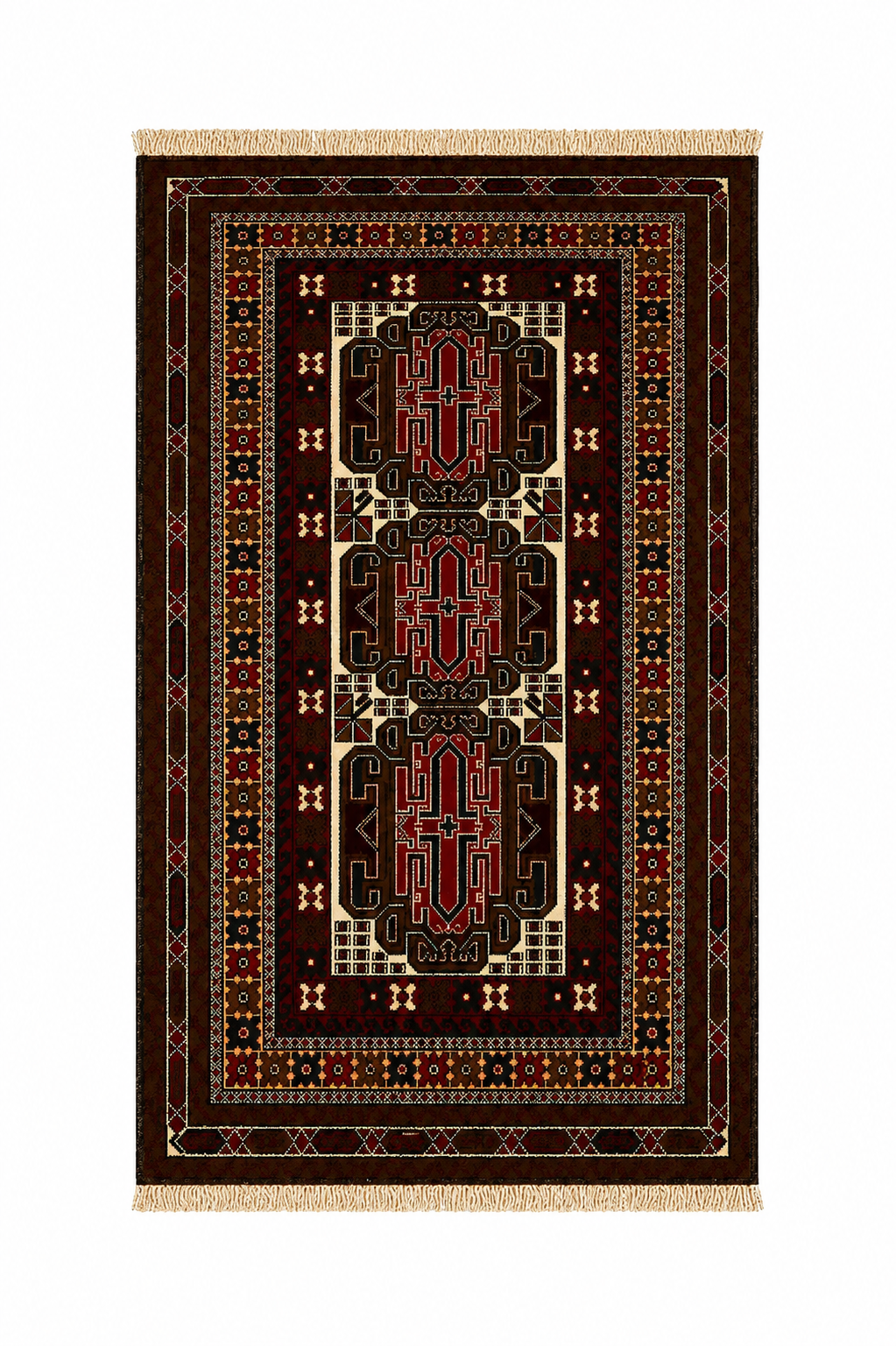 Baluchi Three-Medallion Mat