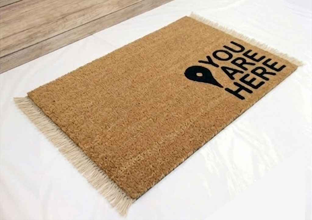 "You Are Here" Novelty Doormat