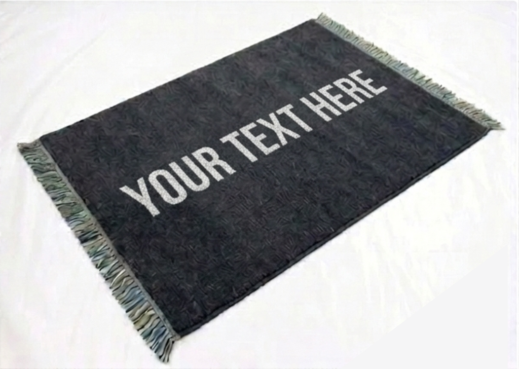 Dark Gray Custom Text Mat
