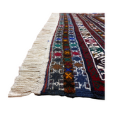 Baluchi Interlocking Diamond Pattern Dark Navy Mat