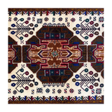 Baluchi Interlocking Diamond Pattern Dark Navy Mat