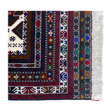 Baluchi Interlocking Diamond Pattern Dark Navy Mat