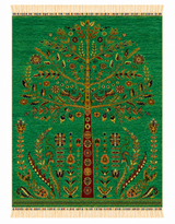 Emerald Forest Pictorial Hand-Knotted Rug