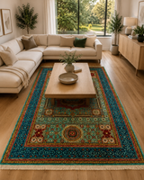 Sapphire Star Medallion Geometric Rug