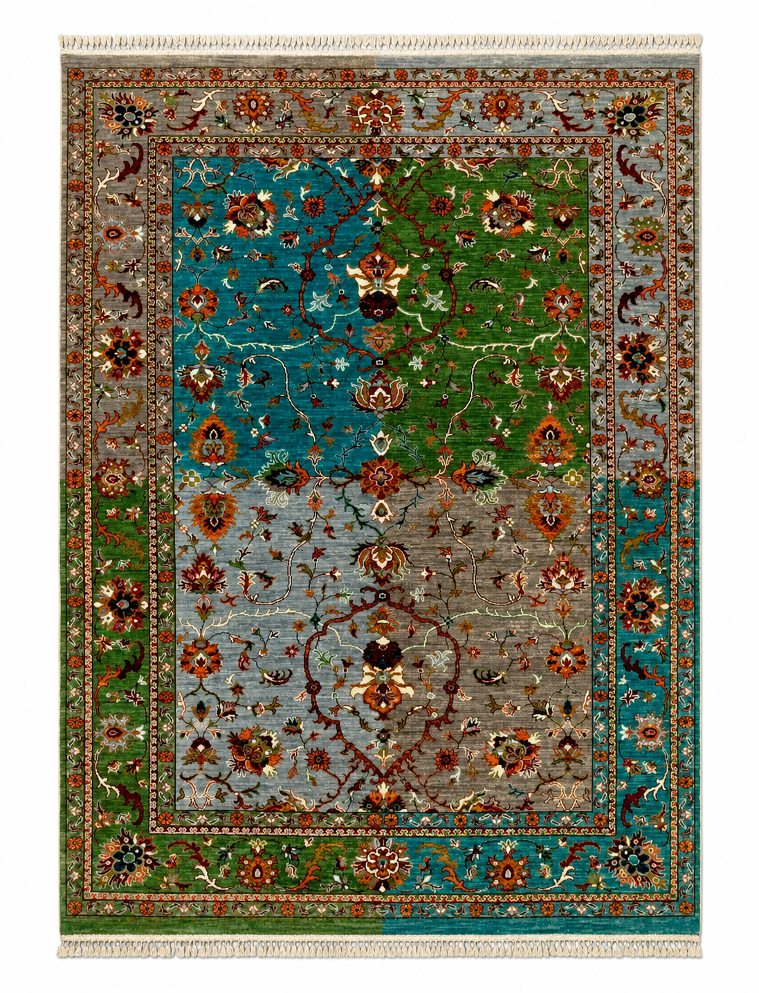 Chahar Bagh Mosaic Area Rug