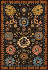 Chinese Samarkand Botanical Bloom Area Rug