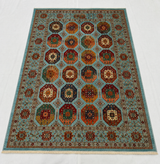 Vintage Caucasian Repeating Octagon Area Rug