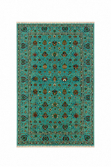 Teal Splendor Persian Oushak Medallion Rug