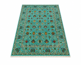 Teal Splendor Persian Oushak Medallion Rug