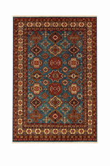 Authentic Caucasian Medallion Wool Area Rug
