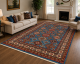 Authentic Caucasian Medallion Wool Area Rug