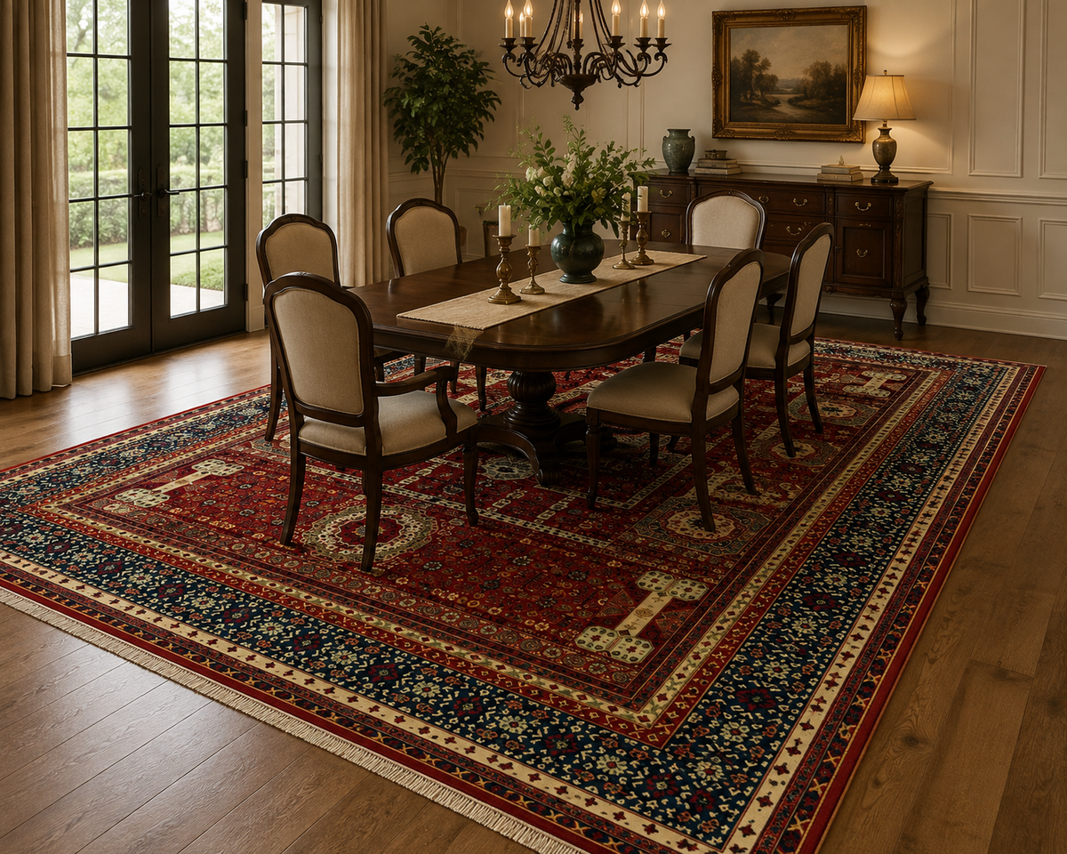Heriz Concentric Medallion Area Rug