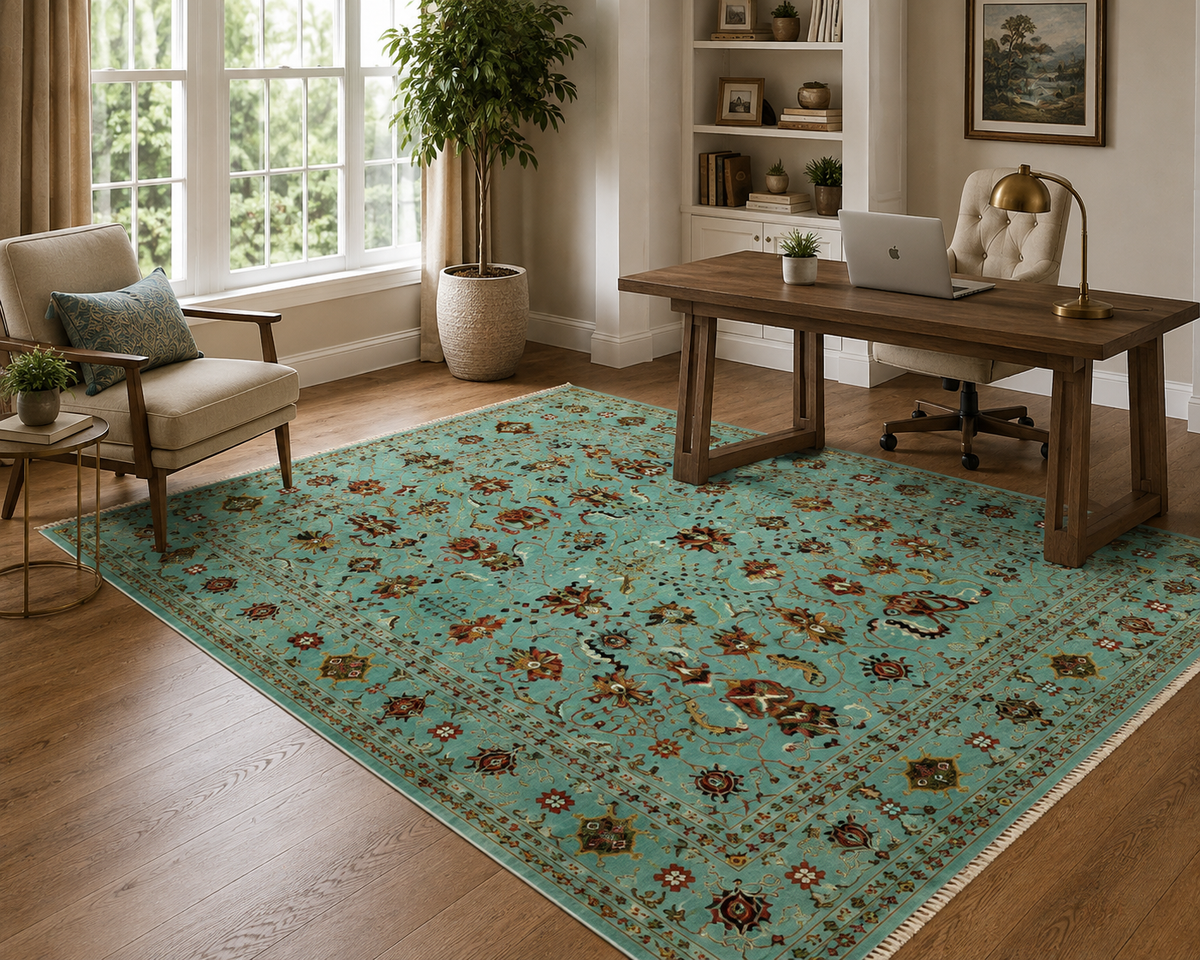 Shah Abbas Floral Lattice Area Rug