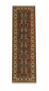 Peshawar Chobi Herati Rosette Runner Rug
