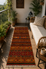 Shirvan Diamond Cross Banded Runner Rug