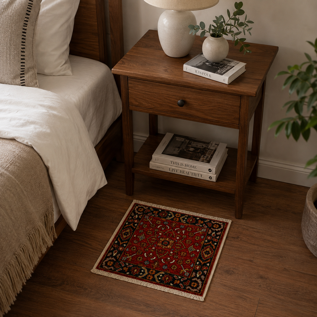 Tabriz Medallion Floral Small Accent Mats