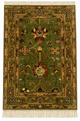Earthy Haven Floral Vine Small Wool Rug