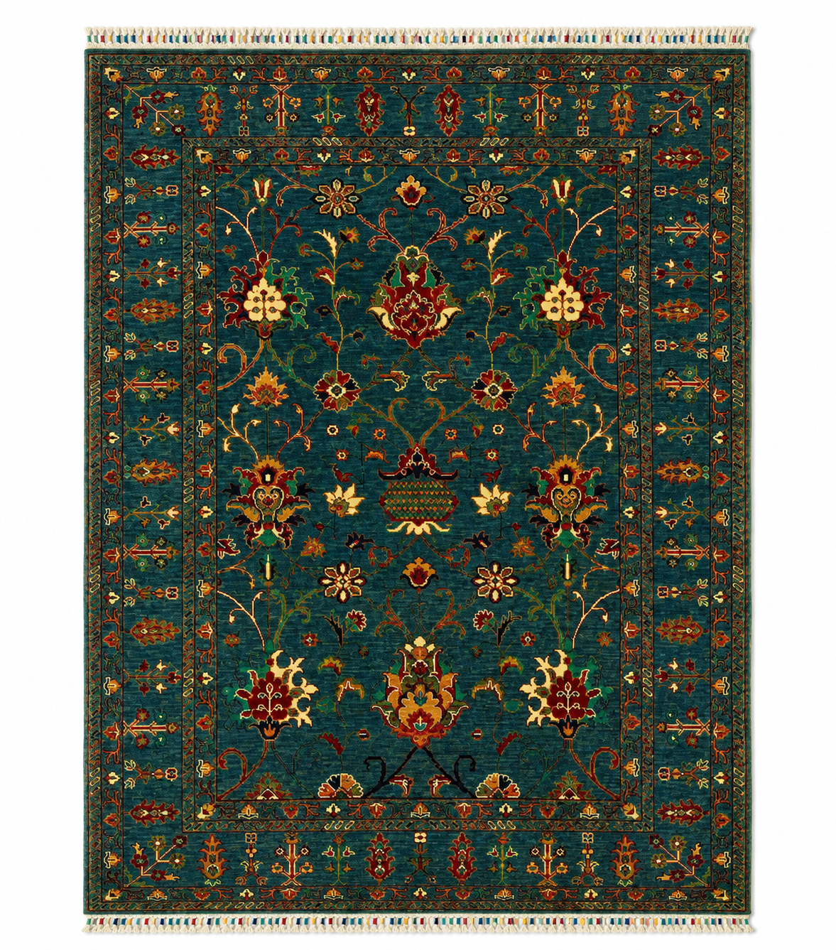 Persian Floral Vine Area Rug