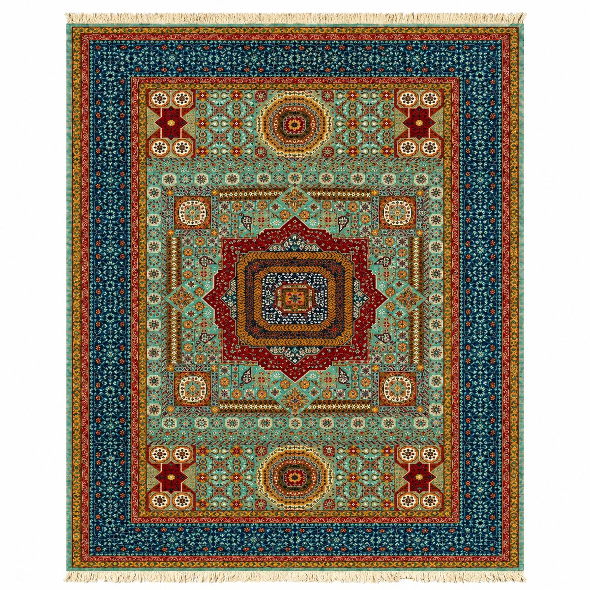 Sapphire Star Medallion Geometric Rug