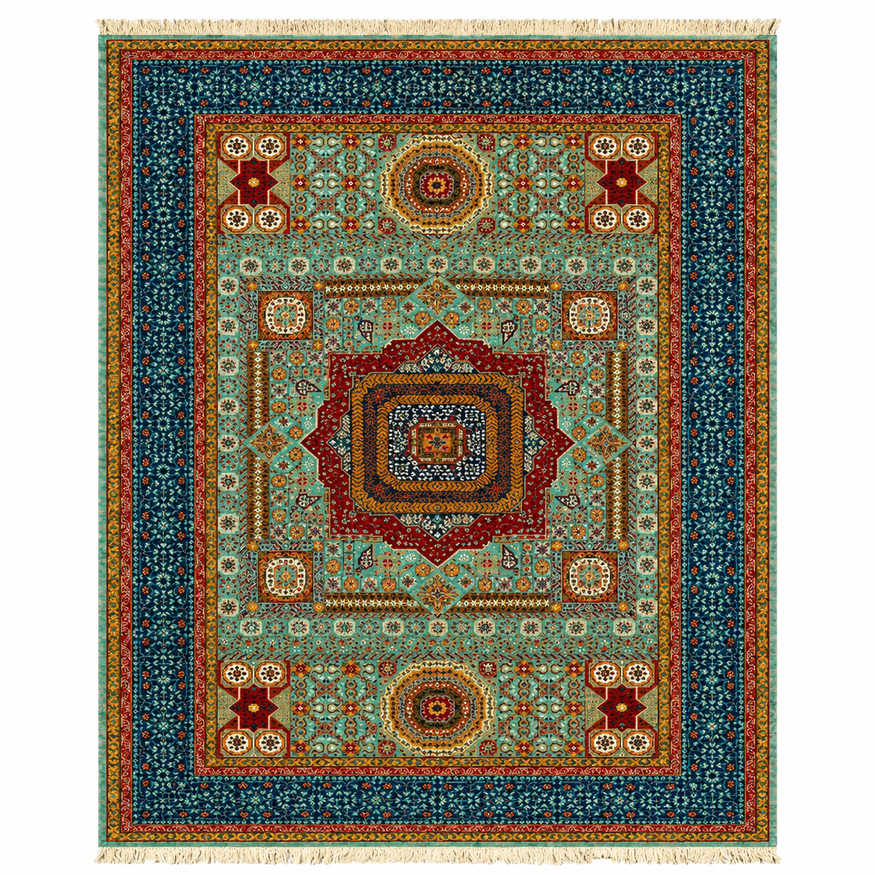 Sapphire Star Medallion Geometric Rug
