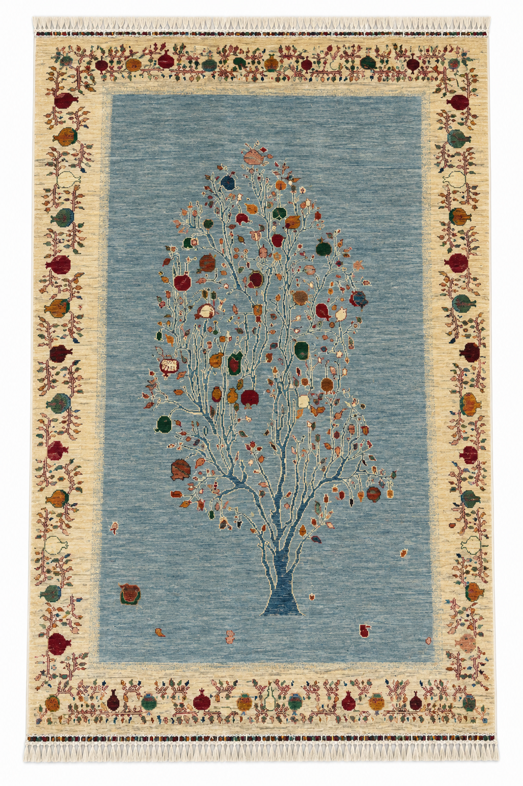 Traditional Artisan Tree of Life Area Rug