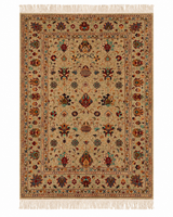 Sultanabad-Inspired Floral Medallion Area Rug
