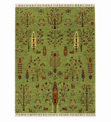 Verdant Eden Tribal Pictorial Rug
