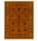 Traditional Rust Orange Area Decor Rug