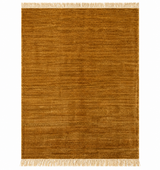 Minimalist Textured Wool Floral Area Rug