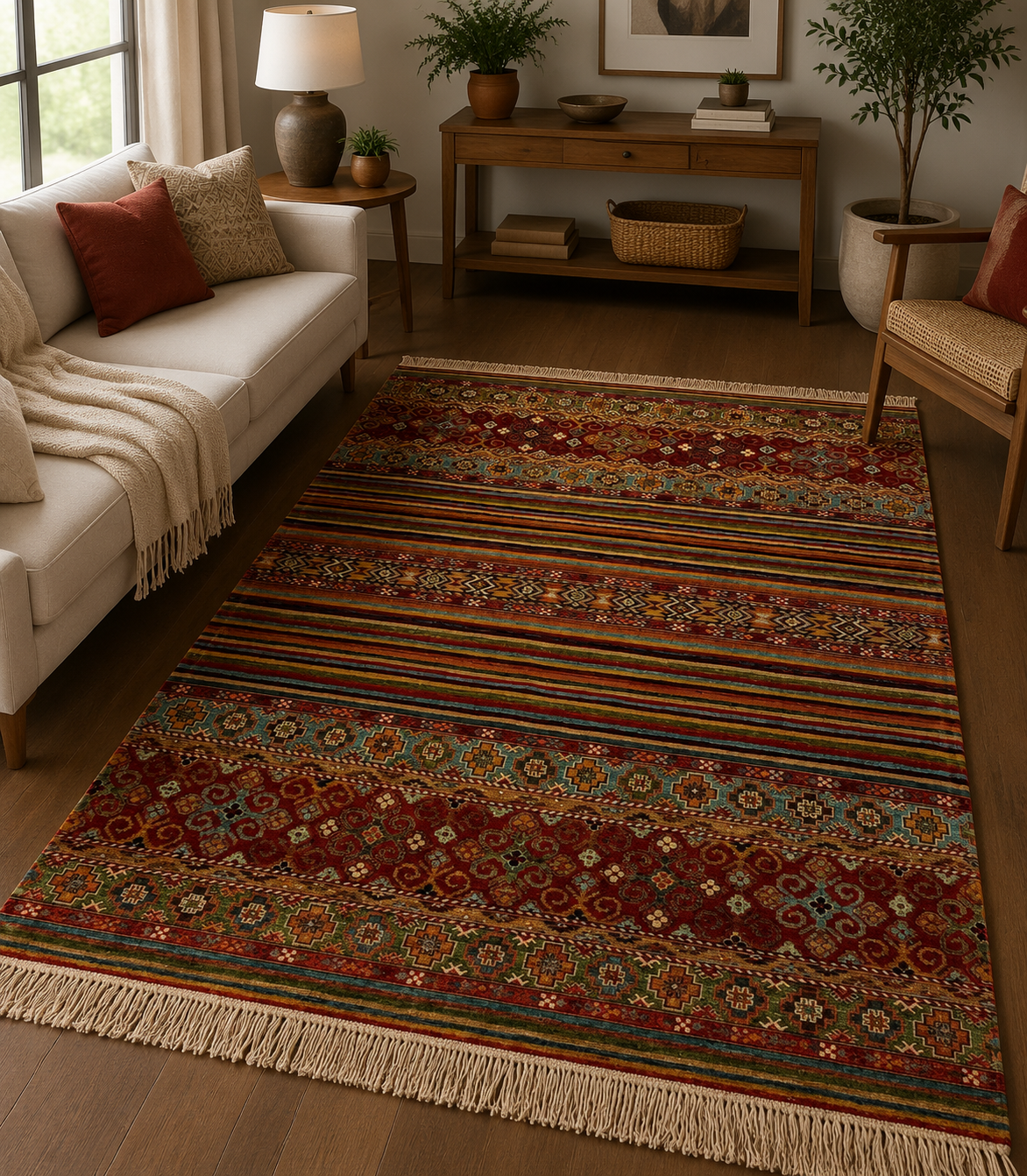 Southwestern Geometric Motif Horizontal Rug