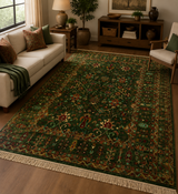 Rich Forest Green Area Rug