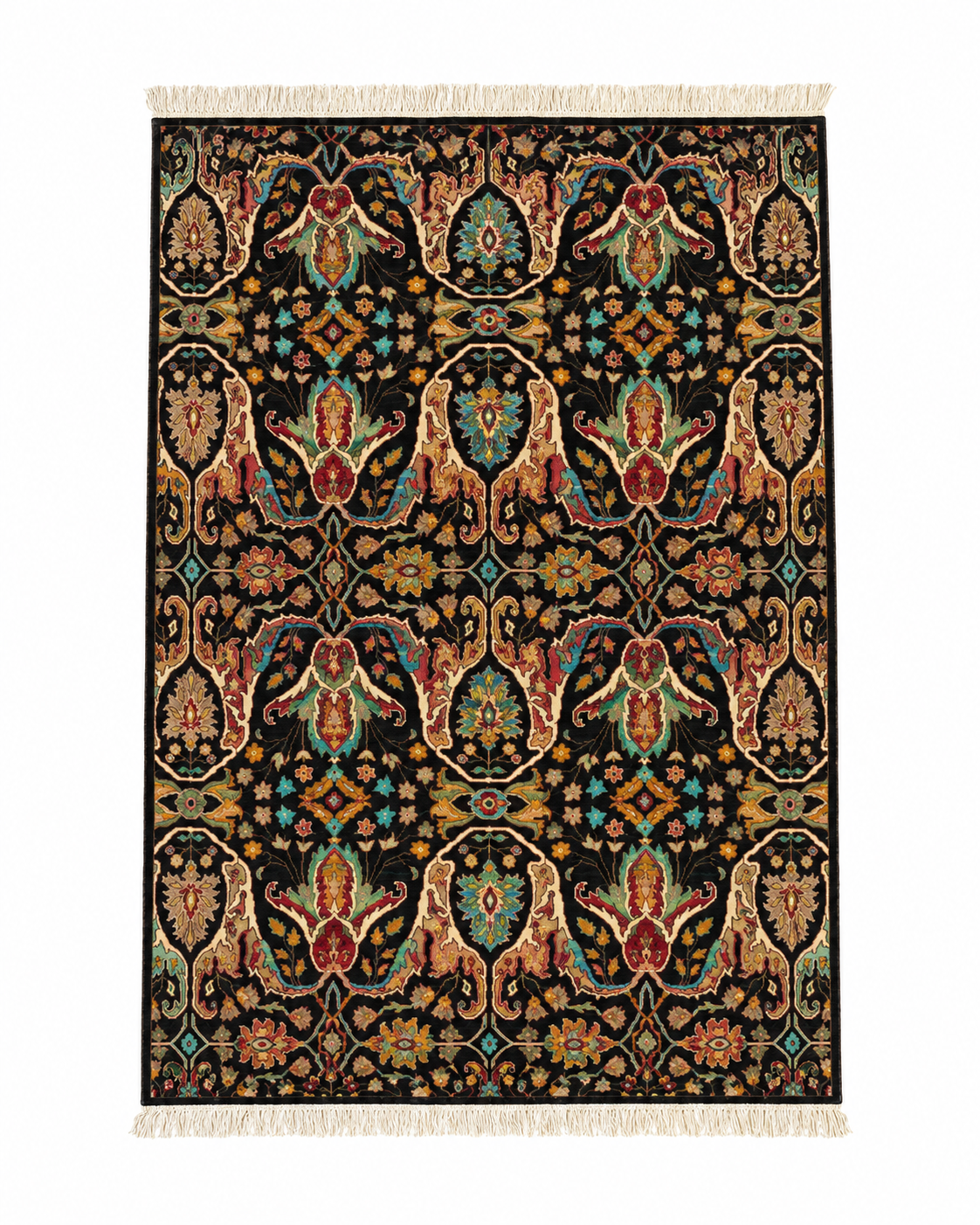 Peshawar Botanical Arabesque Onyx Accent Rug