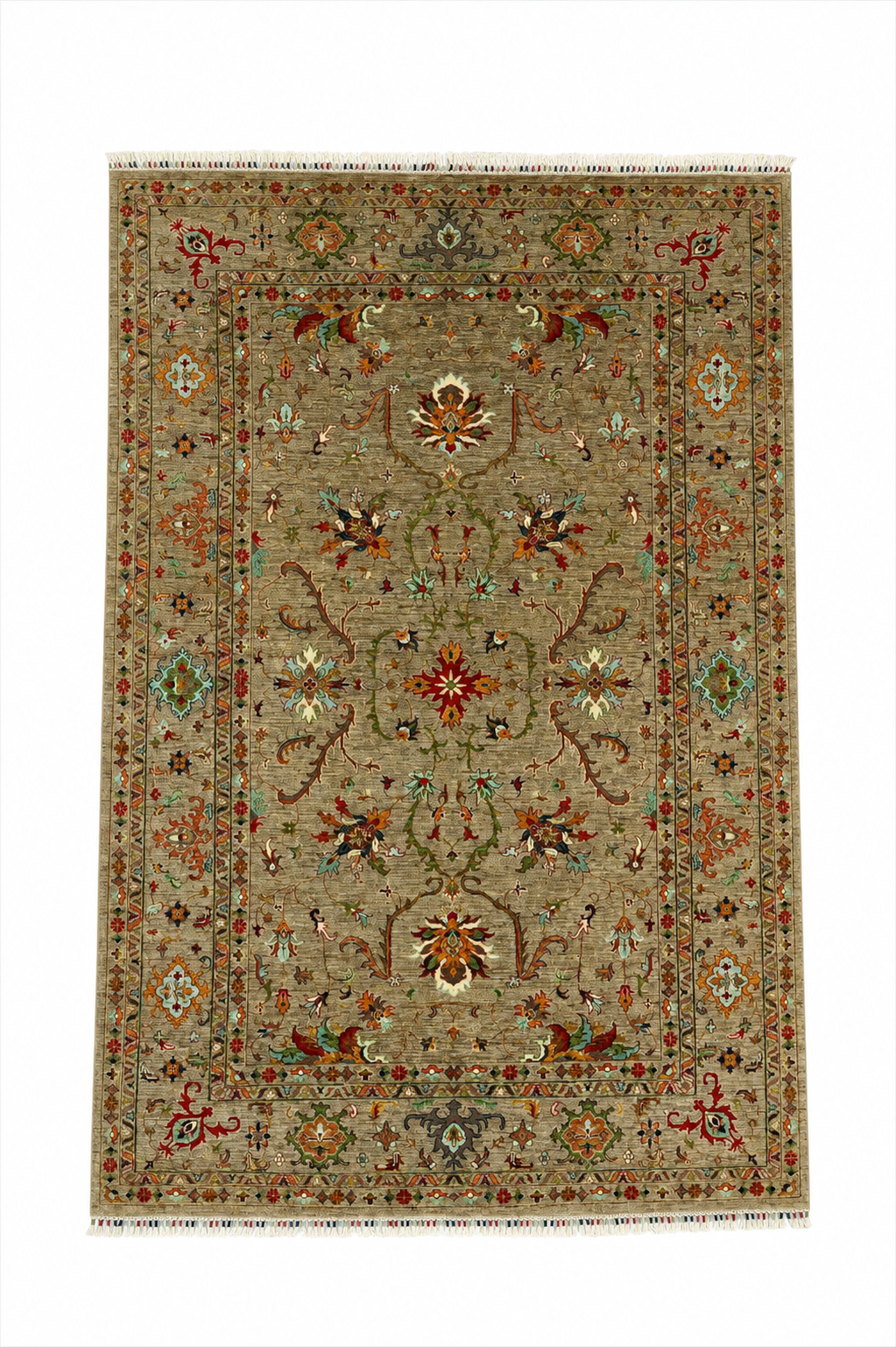 Khanaqin Stylized Palmette Oriental Rug